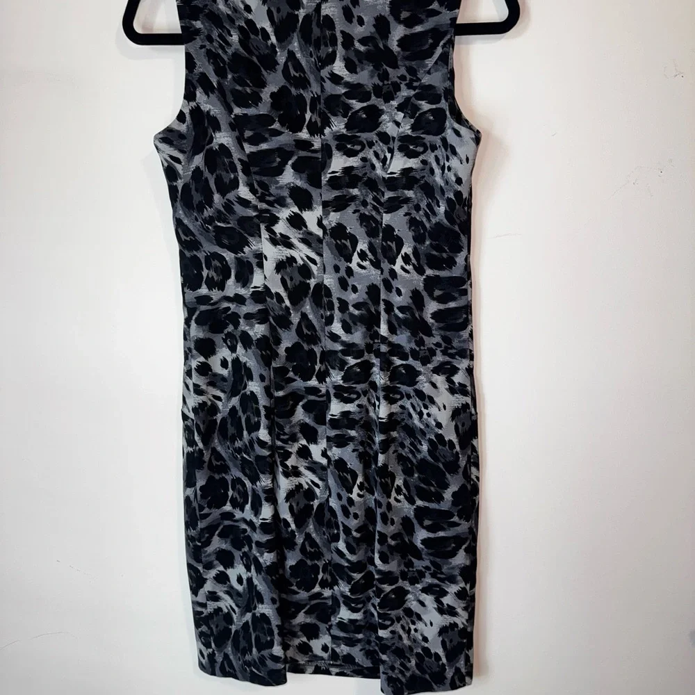 Black and Gray Patterned Women's Dress - Picture 2 of 5
